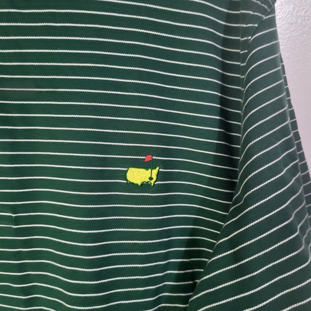 MASTERS COLLECTION Men's XL Pima Cotton Striped Polo Shirt Golf Green Augusta - Picture 4 of 9